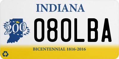 IN license plate 080LBA
