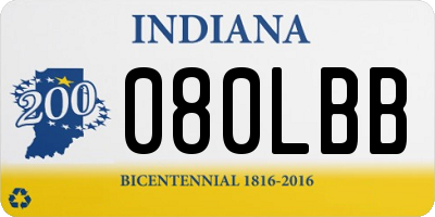 IN license plate 080LBB