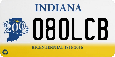 IN license plate 080LCB