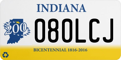 IN license plate 080LCJ