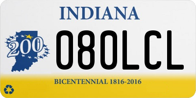 IN license plate 080LCL