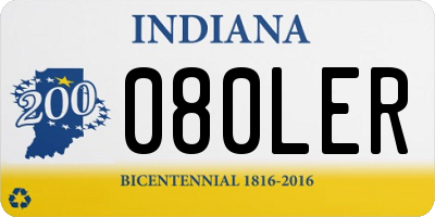 IN license plate 080LER
