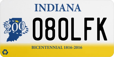 IN license plate 080LFK