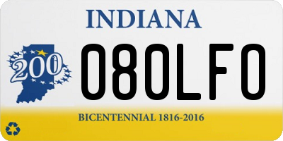 IN license plate 080LFO