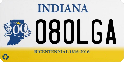 IN license plate 080LGA