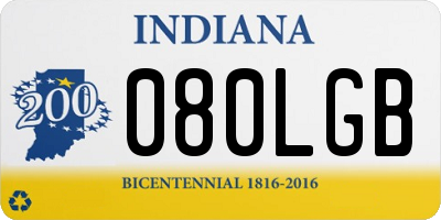 IN license plate 080LGB
