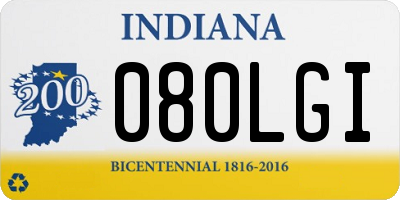 IN license plate 080LGI