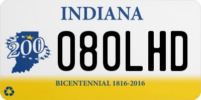 IN license plate 080LHD