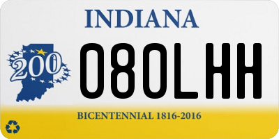 IN license plate 080LHH