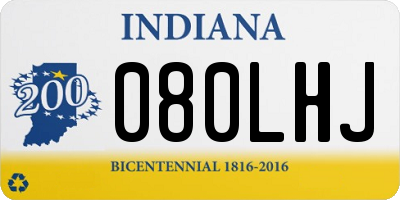IN license plate 080LHJ