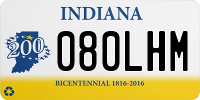 IN license plate 080LHM