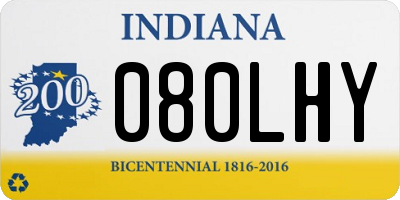 IN license plate 080LHY