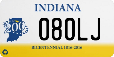 IN license plate 080LJ