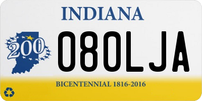 IN license plate 080LJA