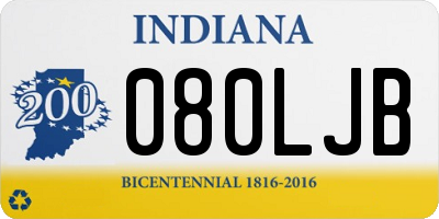 IN license plate 080LJB