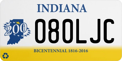IN license plate 080LJC