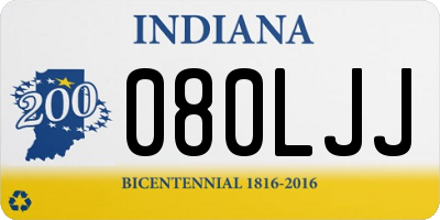 IN license plate 080LJJ