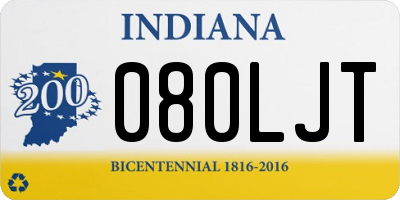 IN license plate 080LJT