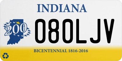 IN license plate 080LJV