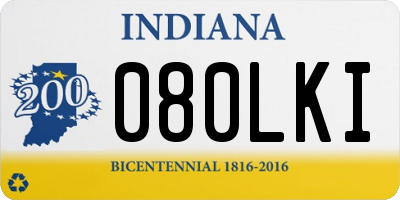 IN license plate 080LKI