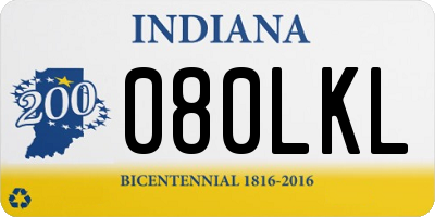 IN license plate 080LKL