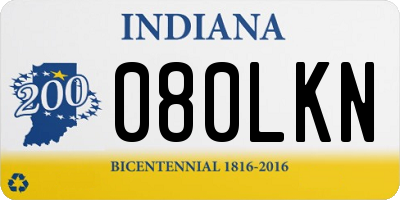 IN license plate 080LKN