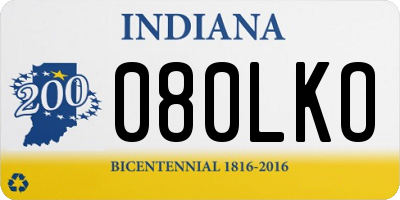 IN license plate 080LKO