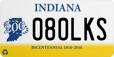 IN license plate 080LKS