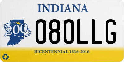 IN license plate 080LLG