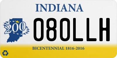 IN license plate 080LLH