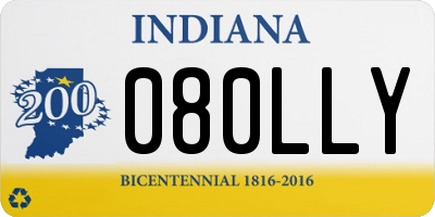 IN license plate 080LLY