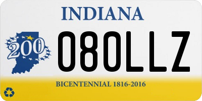 IN license plate 080LLZ