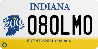 IN license plate 080LMO