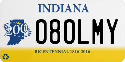 IN license plate 080LMY
