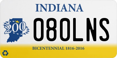 IN license plate 080LNS