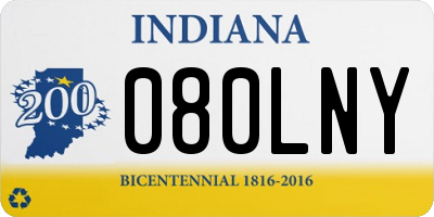 IN license plate 080LNY