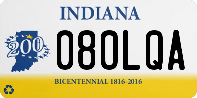 IN license plate 080LQA