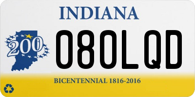 IN license plate 080LQD