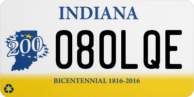 IN license plate 080LQE