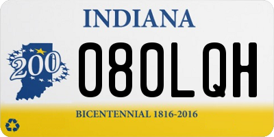 IN license plate 080LQH
