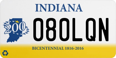 IN license plate 080LQN