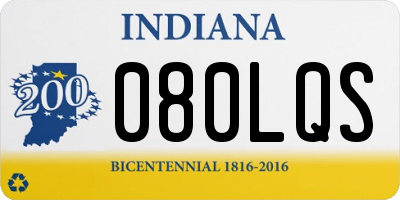IN license plate 080LQS