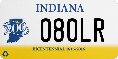 IN license plate 080LR