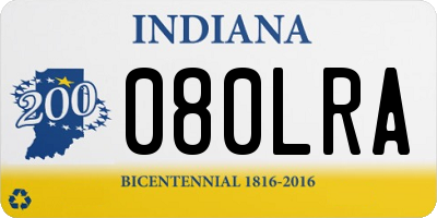 IN license plate 080LRA