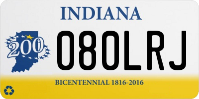 IN license plate 080LRJ