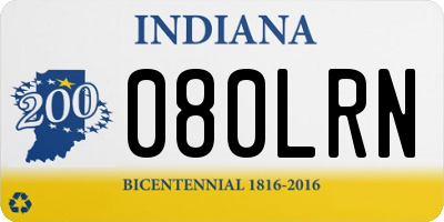 IN license plate 080LRN
