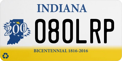 IN license plate 080LRP