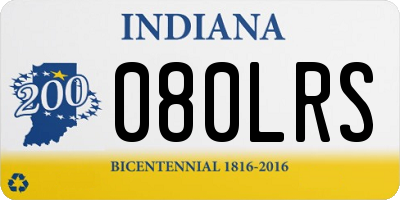 IN license plate 080LRS