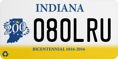IN license plate 080LRU
