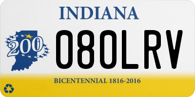 IN license plate 080LRV